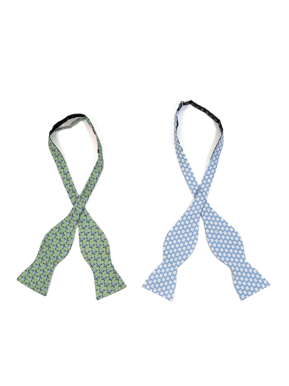 Lot of 2 Vineyard Vines Mens Silk Bow Ties North Carolina University - Starfish